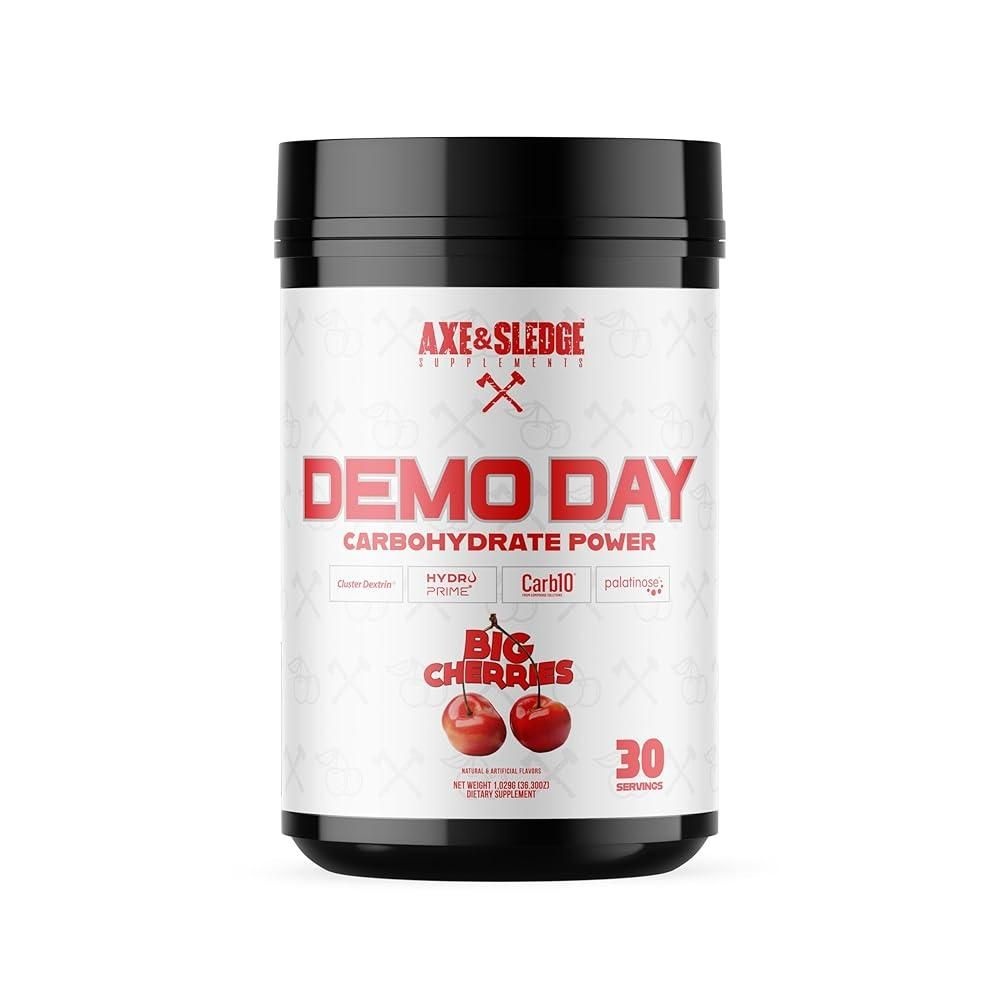 [해외] Axe & Sledge Supplements Demo Day 운동 중 탄수화물 파우더, 클러스터 덱스트린, 탄수화물10, 하이드로맥스 및 팔라티노스