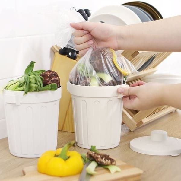 HICKIES 쌍문상회 싱글라이프 냉동보관 밀폐형 미니 음식물 쓰레기통 1L