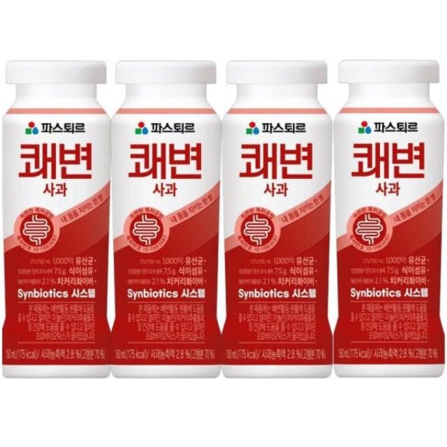 파스퇴르 쾌변요구르트 150ml 24개 사과맛 식이섬유7500mg
