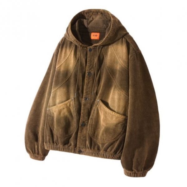 국내매장판 디미트리블랙 VLAD 페이드 워싱 슬래쉬 코듀로이 후드 자켓더스트 브라운 144100