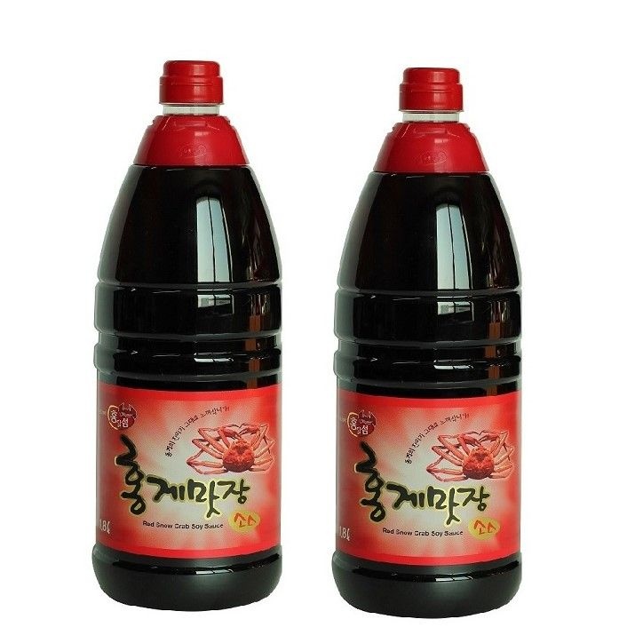 홍일식품 홍게맛장소스 1.8L 2병 홍게간장 국간장 진간장 회간장 맛간장 라면 국수양념 생선조림