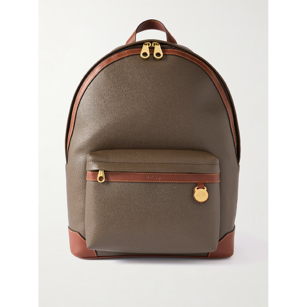 멀버리 Army green Heritage Leather Trimmed Eco Scotchgrain Backpack   army green   One Size TP567740113