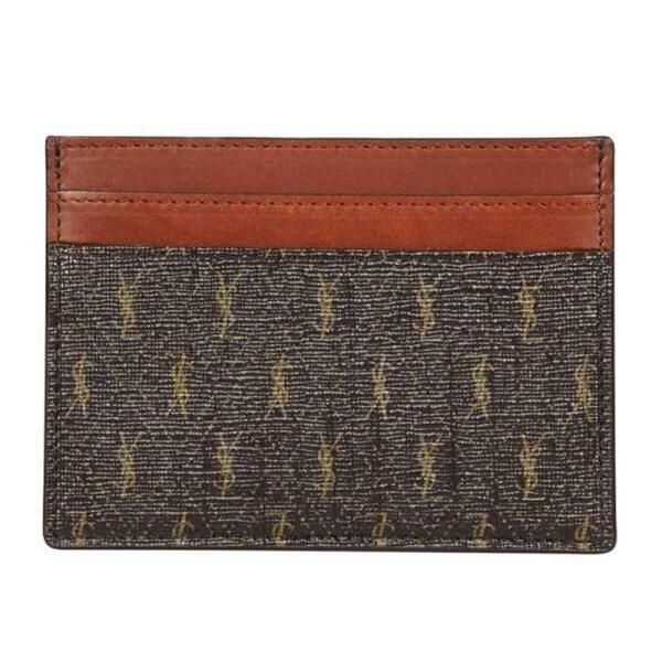 생로랑 [생로랑] 25SS 캔버스 카드지갑 브라운 647148 2UY2W 2166