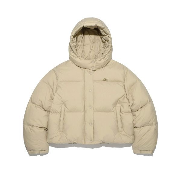 [국내매장정품] 리 LEE 우먼 후드 숏 다운 라이트 베이지 LE2504DP62IE 152487