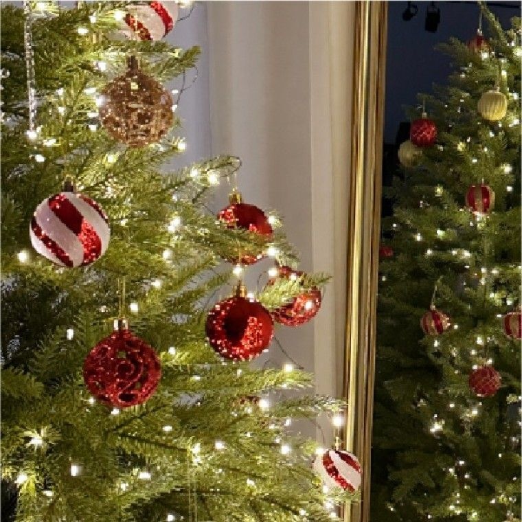 (주)가승컴퍼니 덥석덥석  집 카페 매장 전용 크리스마스 트리 장식볼 믹스 세트 4종 모음전 16P24P50P 오너먼트 트리볼