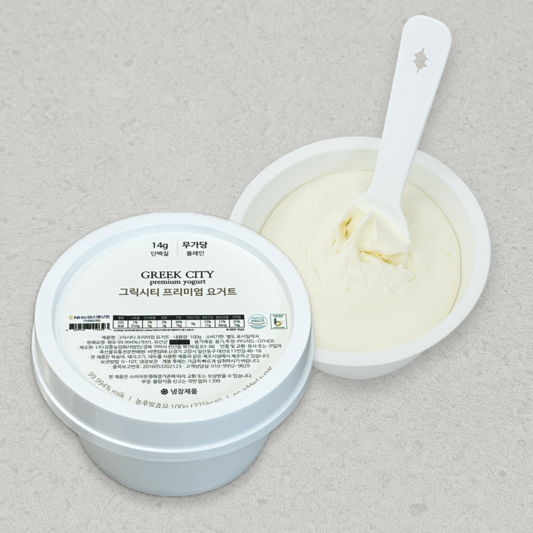 [그릭시티] 그릭요거트 꾸덕한 무가당 고단백(플레인) 100g