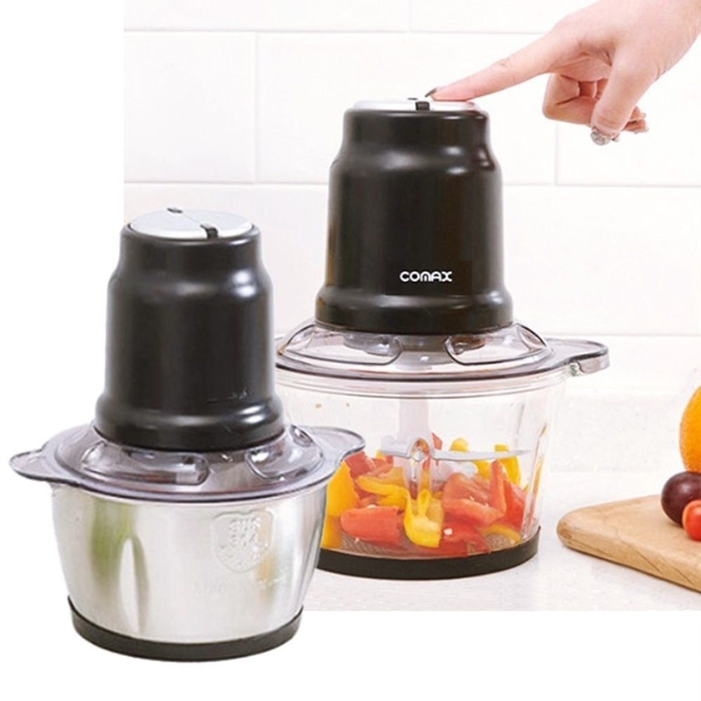 코멕스 기니디샵 코멕스 유리용기 스텐용기 멀티다지기 2L 마늘까기 2중칼날 대용량 분쇄기 믹서기 마늘박피기 다지기