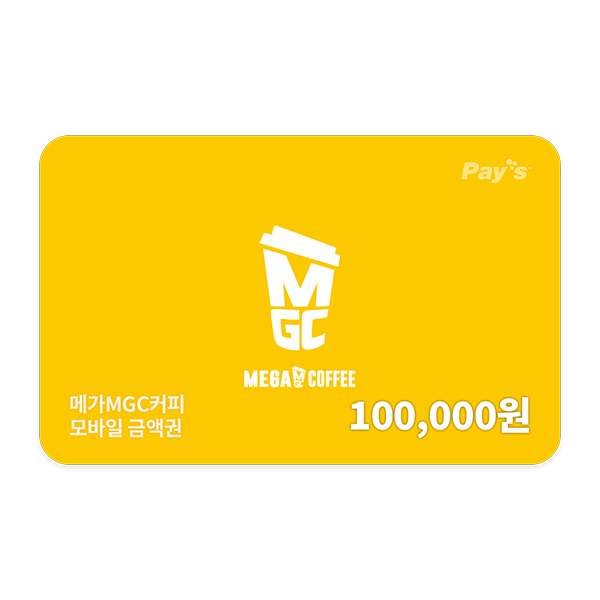 (3% 할인) [메가MGC커피] 모바일 금액권 10만원권