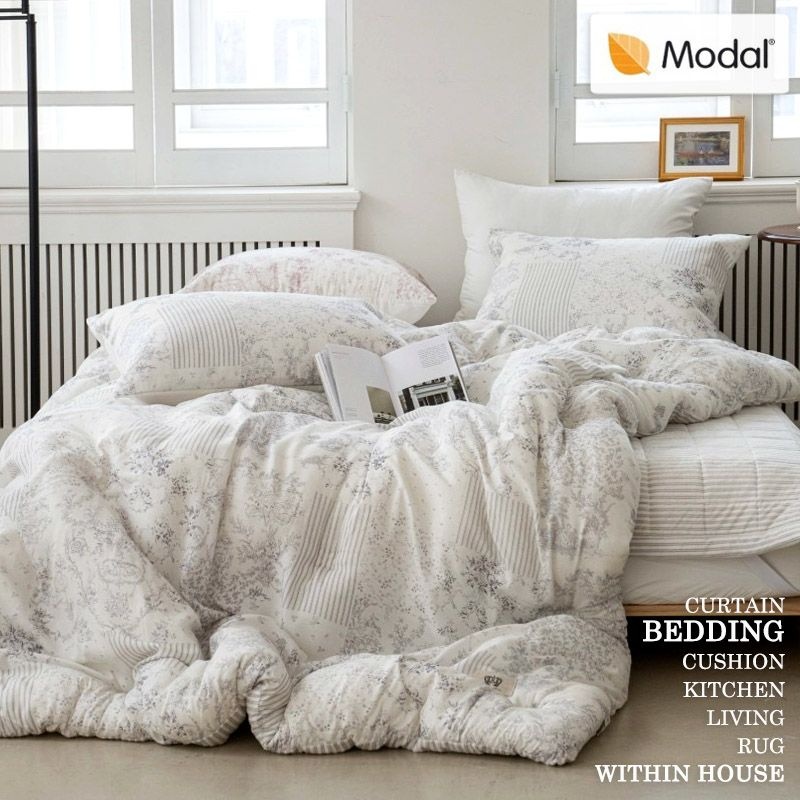 위드인하우스 극세사모달 이불패드세트 로에베 SS,K 3color