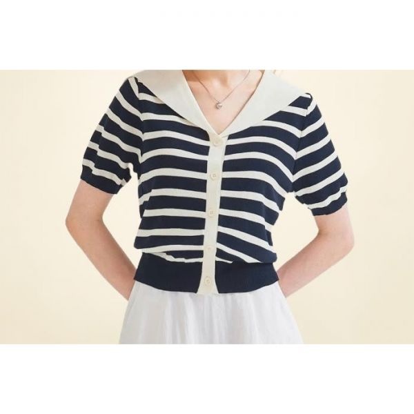 매긴나잇브릿지 [매긴]세_일러 카라 오픈 니트_PBMF5M1KT2181