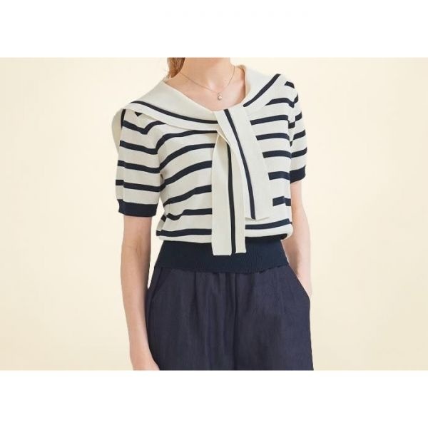 매긴나잇브릿지 [매긴]세_일러 마린 카라 니트_PBMF5M1KT2191