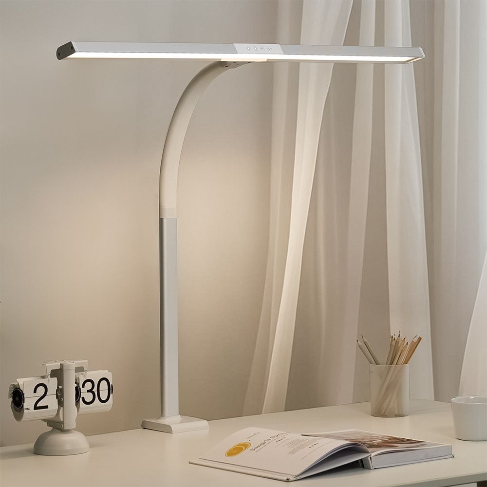 Wingdot 윙도트 LED 안티 블루라이트 와이드 스탠드 80CM 타이머기능 집게형 HSJ-220 화이트