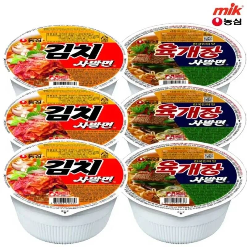 UnKnown 농심 육개장사발면 김치사발면 12개 24개 신라면 짜파게티 안성탕면 불닭볶음면