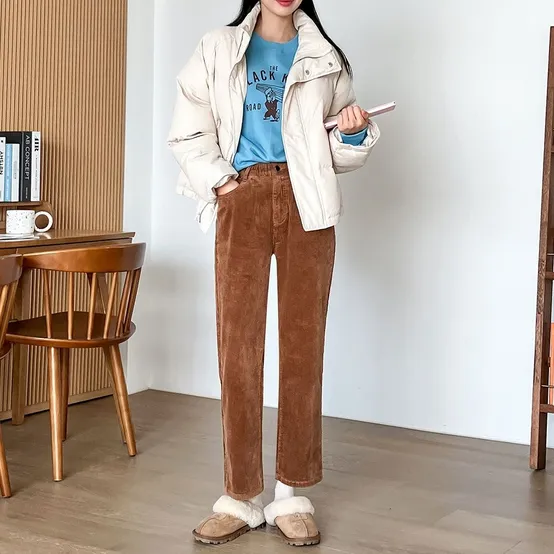 핫초코겨울골덴팬츠
