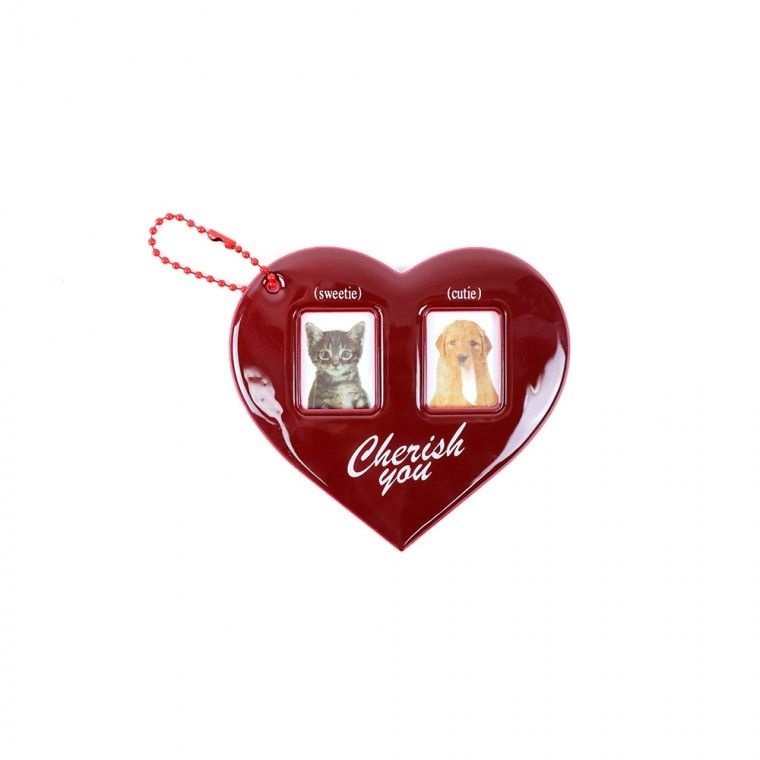 중국 OEM 레드하트 열쇠고리 차키링 핸드폰 휴대폰 증명사진 키홀더