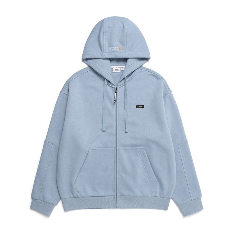 {매장정품} 내셔널지오그래픽 NATIONAL GEOGRAPHIC N233UFT901 컴포터블 오버핏 트레이닝 후드 집업 STORM BLUE 1014085