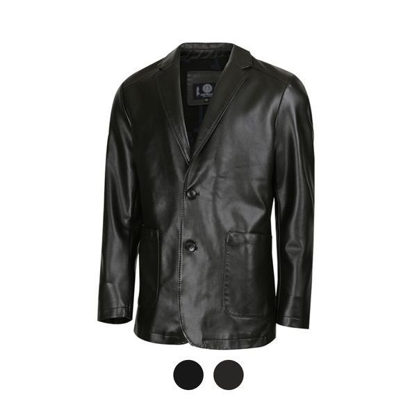 파파브로 남성 겨울 활동성 좋은 투 버튼 가죽 콤비자켓 PC-JUW-66,8 660120