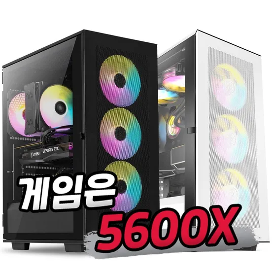프리플로우 RDNA GAMING R5 R6_A 컴퓨터본체,AMD 라이젠5 5600X RX6600XT,게이밍조립PC