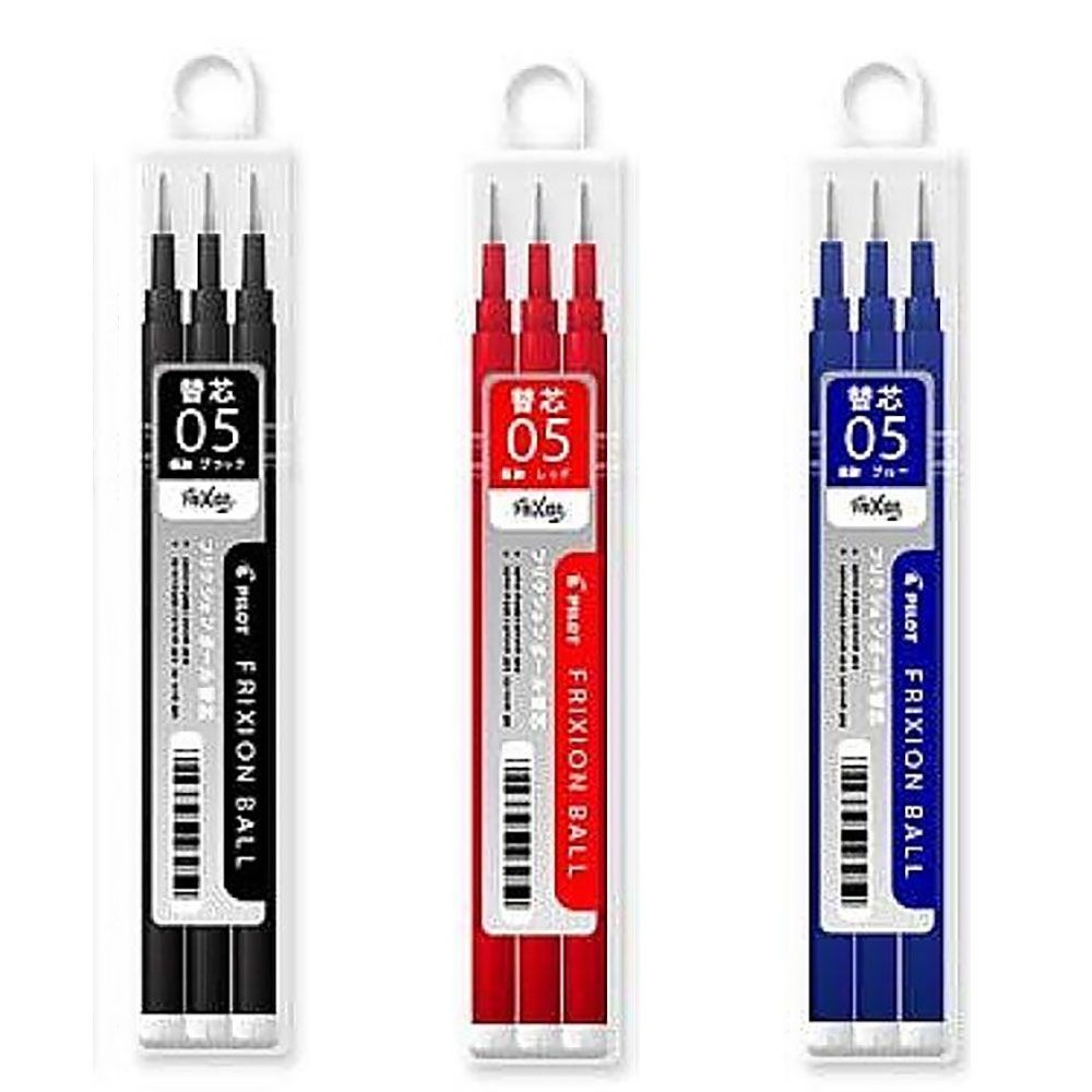 파이롯트 프릭션 볼펜리필 0.5mm LFBKRF30EF 3개입 프릭션 볼 노크 단색용