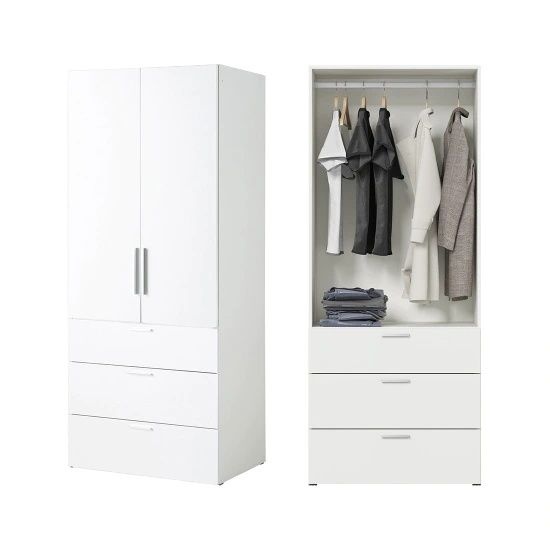 [최종26.6만]한샘 샘베딩 베이직 옷장 80cm(높이194cm) 행거서랍형 4종