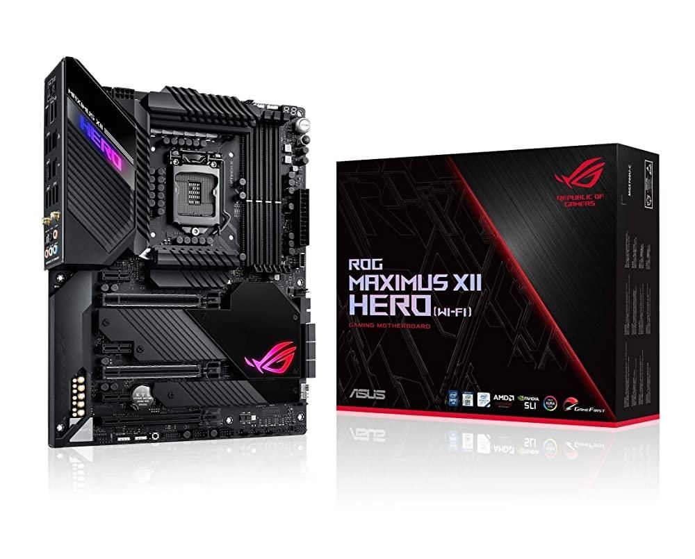 [해외] ASUS ROG 막시무스 XII 히어로 ATX 게이밍 마더보드 Z490 (WiFi 6) LGA 1200 (Intel 10세대) 14+2 전원 스테이지 DDR4 4800+, 5Gbp