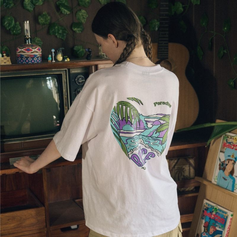 꼼파뇨 Blice Tropical 반팔티 화이트