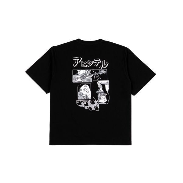 &lt;매장정품&gt; ANOBLIR 카툰 드로잉 티셔츠 블랙 AKS08T19DMC 123785