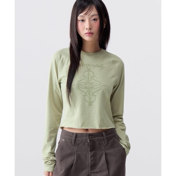 <매장정품> 코드그라피 CGP (우먼) 피그먼트 롱슬리브_카키 CBDFWTL011LK 472229