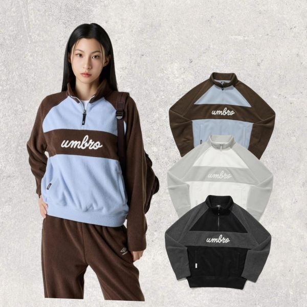 브랜드 UMBRO 엄브로 우먼스 플러피 스탠넥 하프집업 맨투맨 UQ422CFSN1 646019