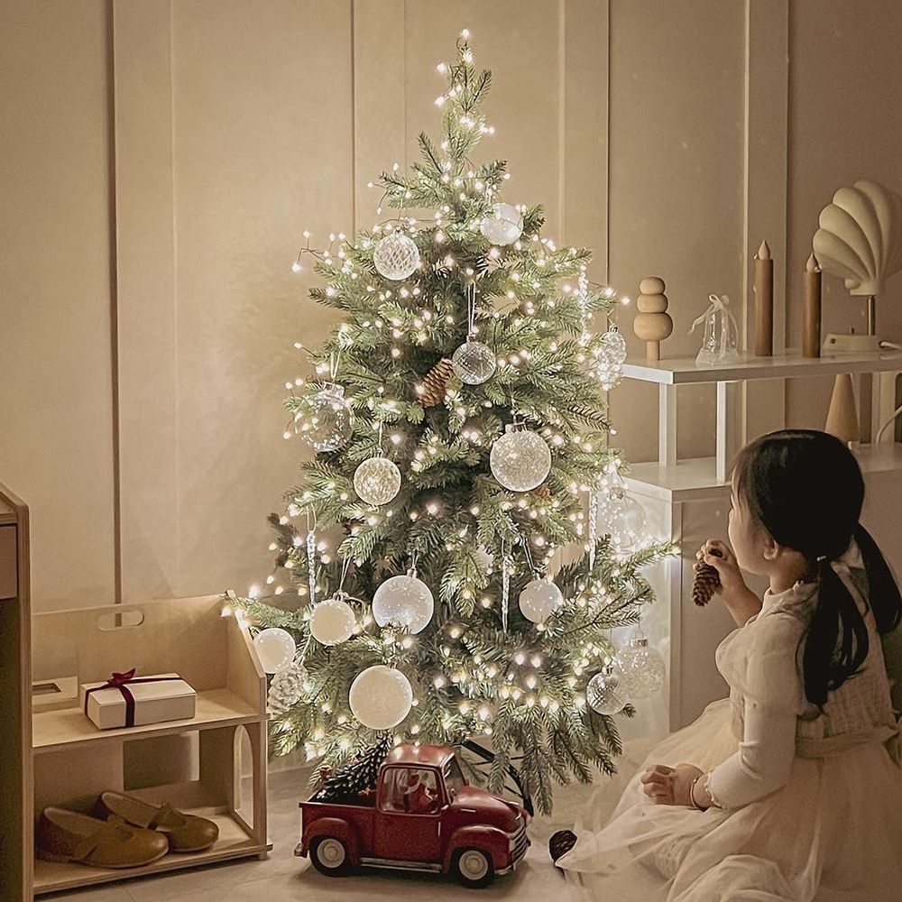 400P 전구포함 크리스마스 100cm 미니트리 중형 풀세트 트윙클 크리스탈