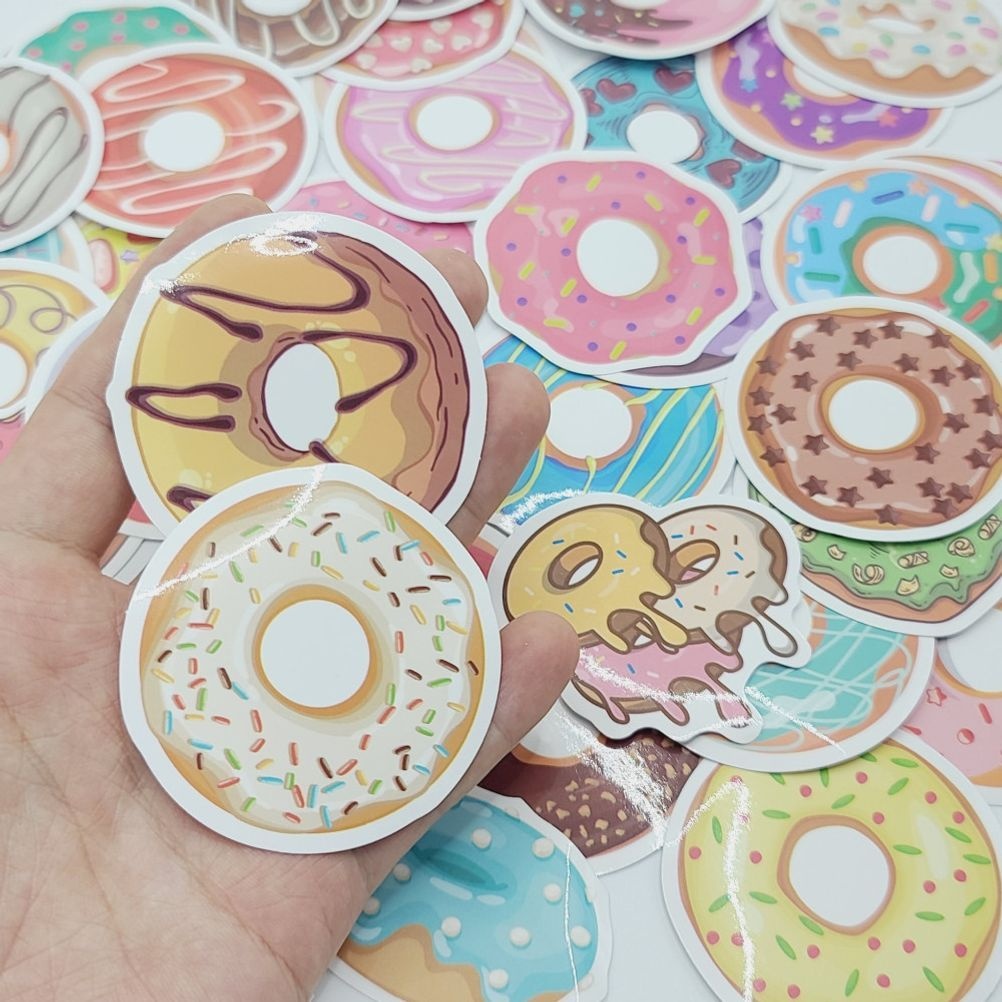 방수 씰 스티커 도넛 50개 다꾸 폰꾸 다이어리 노트북 꾸미기 M50408 [ABT389]