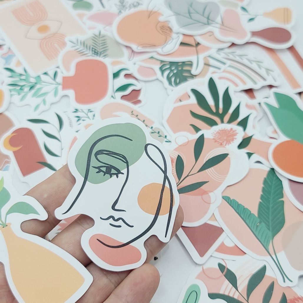 방수 씰 스티커 보헤미안 50개 다꾸 폰꾸 다이어리 노트북 꾸미기 M50407 [ACP252]