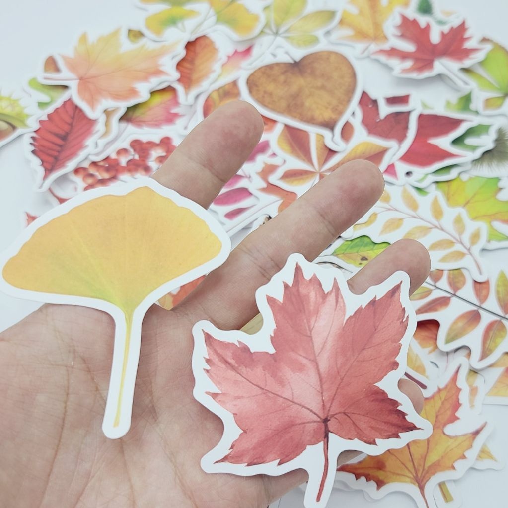 방수 씰 스티커 나뭇잎 낙엽 55개 다꾸 폰꾸 다이어리 노트북 꾸미기 M50405 [AYC774]
