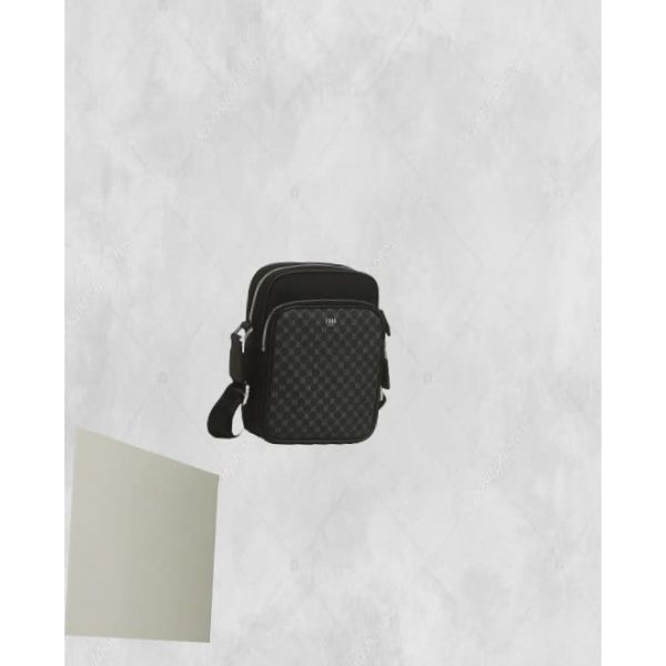 닥스 MEN'S ACCESSORIES 블랙 DD 패턴 나일론 미니크로스백 DBBA5F592BK 261201 FE5519285-E2B