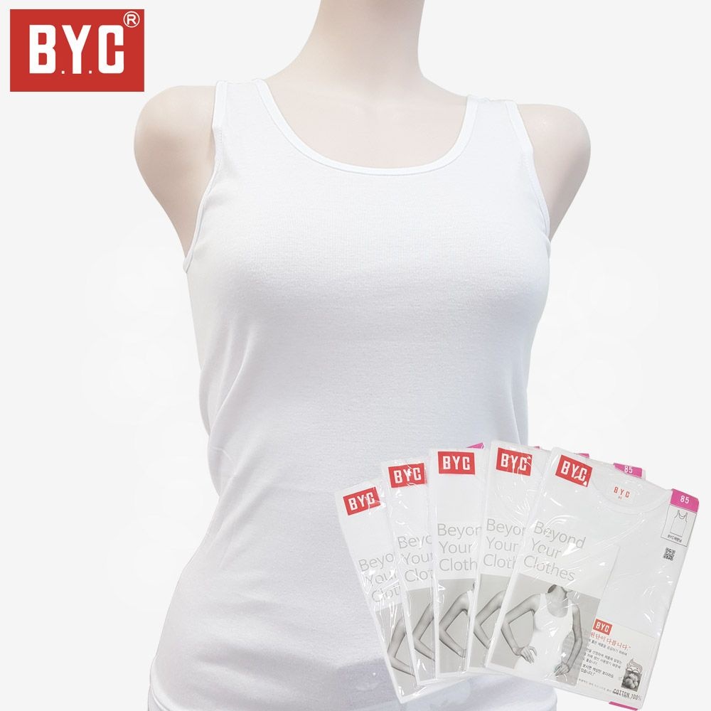 BYC여성런닝 5매세트 고급면소재 BYC1906여런닝5매 두리이너웨어