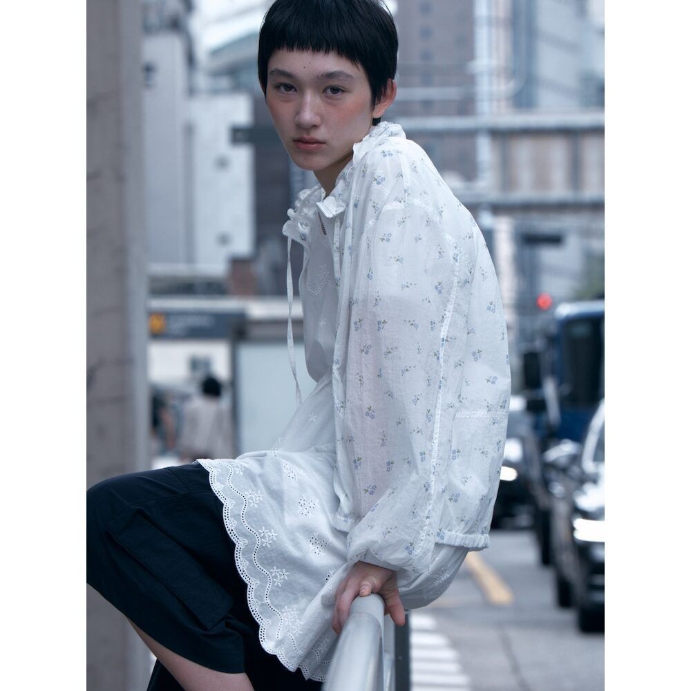 여성 프린트 경량 아우터 아이보리 (165739AQ10) 8140579