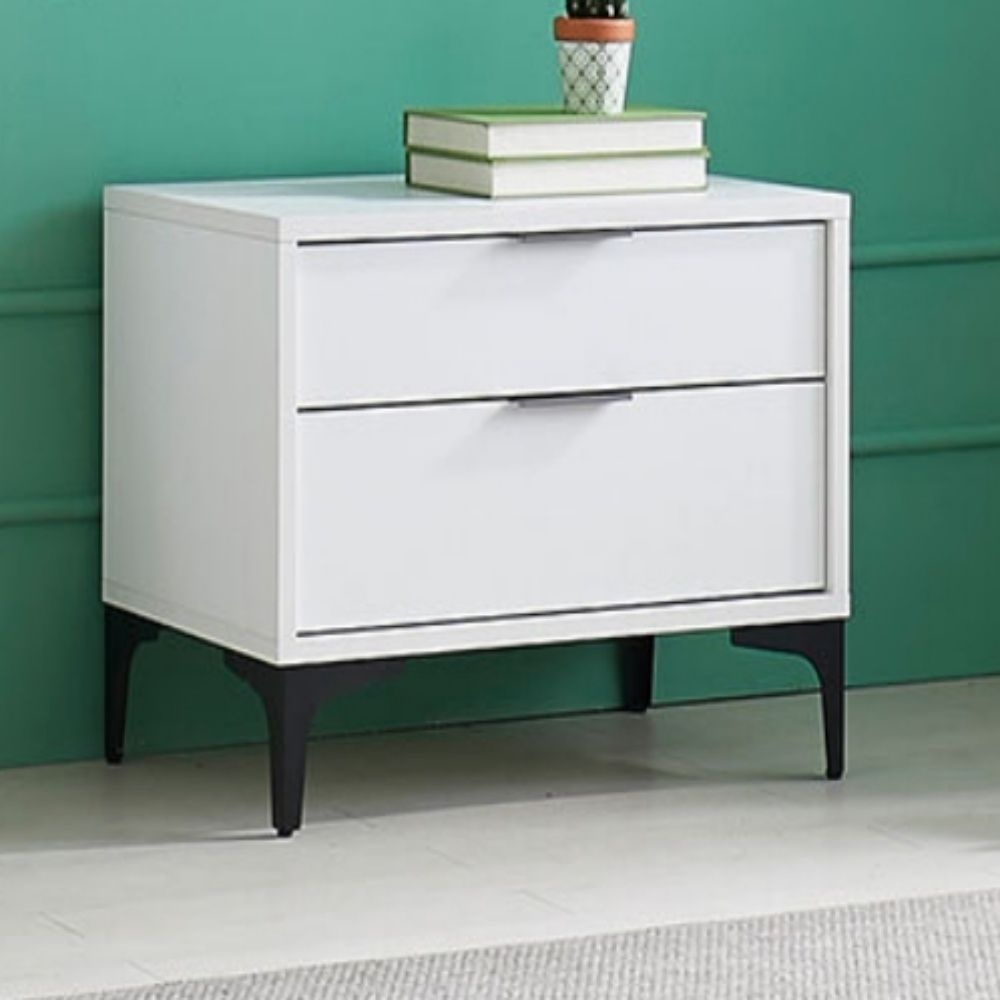 비제이마켓 2단 협탁 수납장 화이트 60X40X46CM 수납협탁 침대협탁 티비장