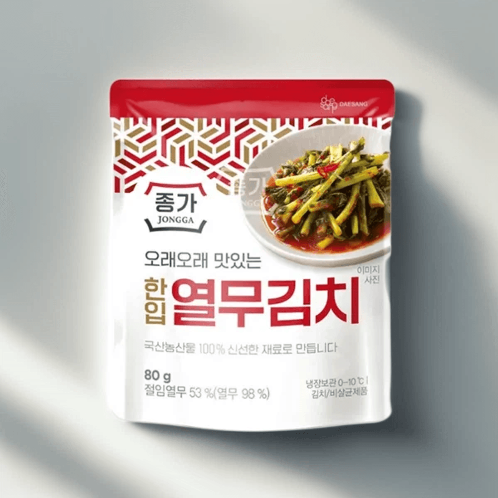 종가집 시원한 한입열무김치 80g  4입