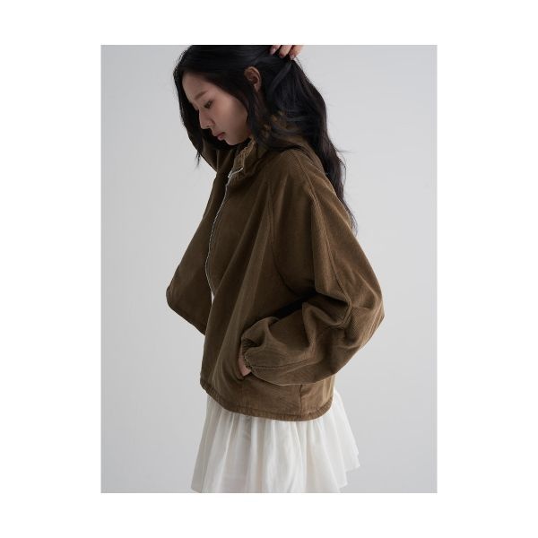 <매장정품> 에잇세컨즈 8SECONDS 코듀로이 하이넥 블루종 브라운 355939LY8D 457815