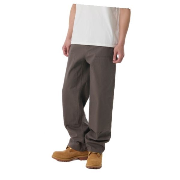 <매장정품> 무신사 스탠다드 MUSINSA STANDARD 캔버스 레귤러 핏 더블 니 카펜터 팬츠 [더스티 카키] MMEPC151-UK 605578