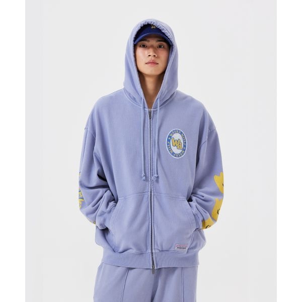 <매장정품> 와키윌리 WACKY WILLY 키키 트리플 다잉 후드집업 블루 WA2503HZ17BL 350945