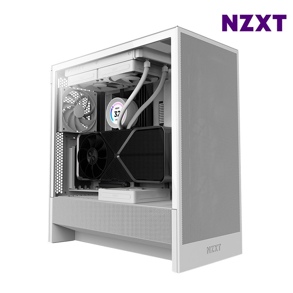 NZXT H5 FLOW V2 화이트  PC케이스 미들타워케이스 ATX