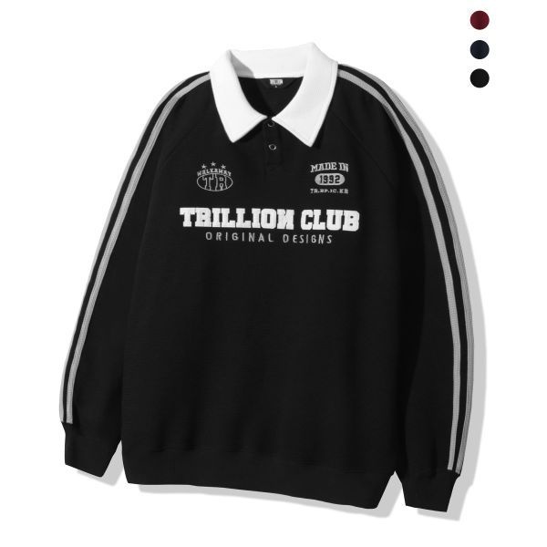 트릴리온 TRILLION 트랙 그래픽 와플 카라 오버핏 맨투맨_3color TRFMT18 333703 [매장상품]
