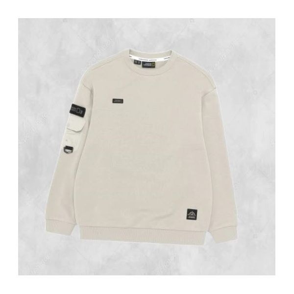 내셔널지오그래픽 KIDS K233USW820 어드벤처 소매포켓 맨투맨 GRAY BEIGE 244722 FE3520278-E2B
