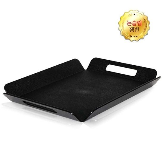 논슬립 검정 손잡이 쟁반 중 420 x 330mm 휴게소 카폐 식당 음식점 제과점 빵집 가게 파게트