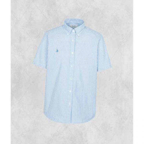 빈폴 MEN 시어서커 스트라이프 반소매 셔츠 스카이 블루 218242 FE5184643-E2B