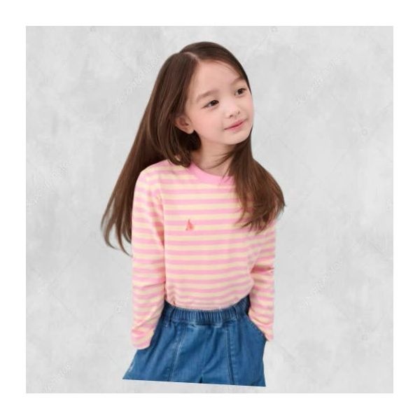 빈폴키즈 스트라이프 티셔츠 옐로우 (BI5141UE3E) 218539 FE4681221-E2B