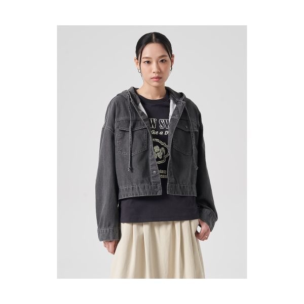 브랜드정품 에잇세컨즈 8SECONDS 피그먼트 데님 후드 트러커 애쉬 (324339LPG4) 263878