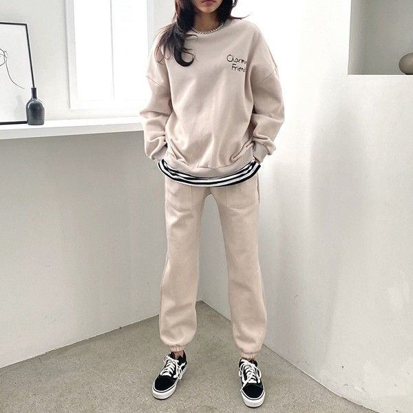 에이치스타일 H스타일LH찰스이너기모세트 겨울 루즈핏 기모 트레이닝세트 츄리닝 바지셋트 마트룩 애슬레져 65313