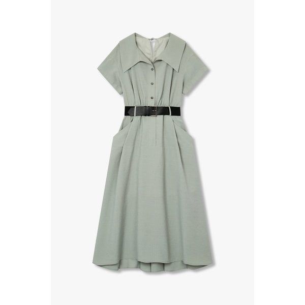 정품발송 VOV 벨티드 밴딩 폴리 셔츠 원피스 7195237100137 335755